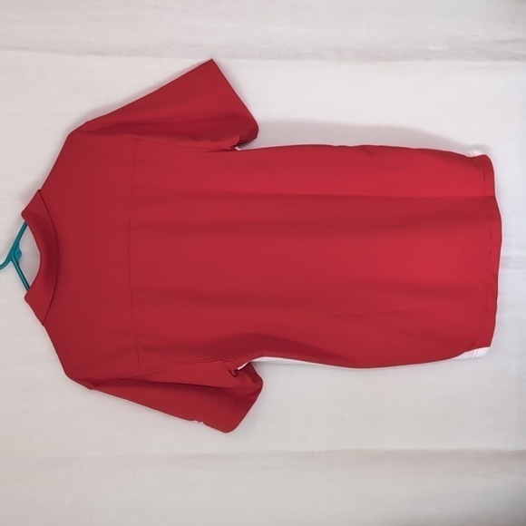 Under Armour Heat Gear Loose Fit Red White Polo Size Small - Picture 6 of 6